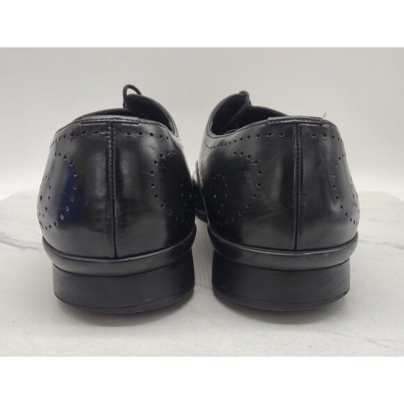 PRADA Mens Leather Dress Shoes Size 12 E Black Lace Up Oxford 1316 main image 8